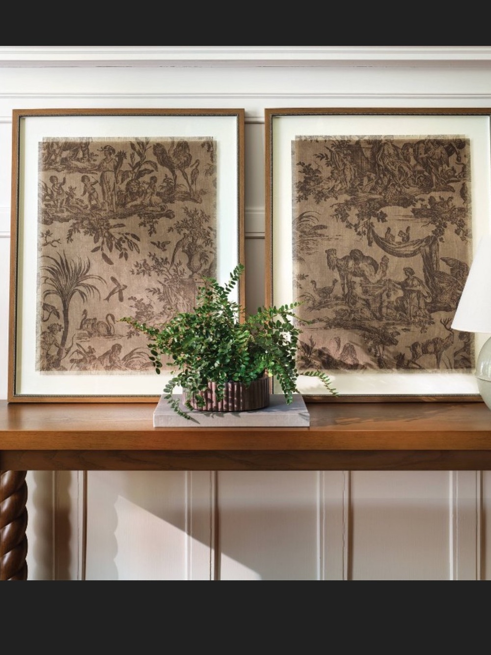 24"×30" Set of 2 Framed Textile Framed Wall Art - Threshold Studio McGee